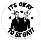 Sticker: "It's okay to be gay."